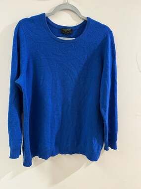Charter Club Cashmere Luxury Royal Blue Crew Neck Sweater Size 1X